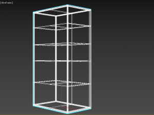 low poly old cupboard 3D मॉडल