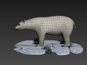 white bear polar bear animal ar vr animal model Model 3D