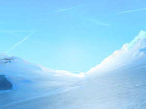 snow mountain glacier ice surface ice field mountain range 3D Model