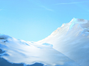 snow mountain glacier ice surface ice field mountain range Modello 3D