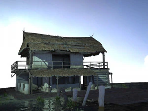 mountain forest grass house primitive village village 3D Model