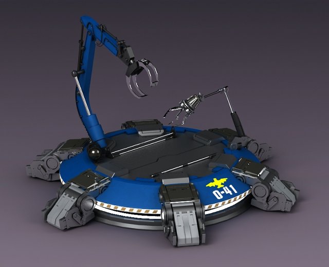 hi-tech future pit robot robot arm science fiction future lab Model 3D .c4d .max .obj .3ds .fbx .stl .blend 