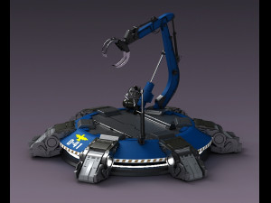 hi-tech future pit robot robot arm science fiction future lab Model 3D
