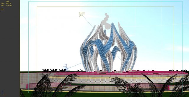 sculpture model square building abnormity scene landscape 3D 모델 .c4d .max .obj .3ds .fbx .stl .blend 