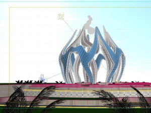 sculpture model square building abnormity scene landscape 3D Модель