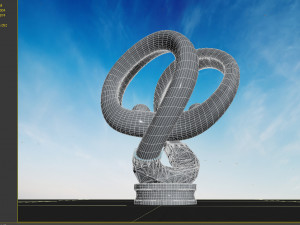 square sculpture life culture urban landmarks gestating life 3D Model