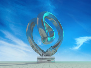 square sculpture life culture urban landmarks gestating life 3D Model