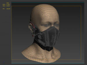 masks tech metal masks wearable futuristic masks 3D Model