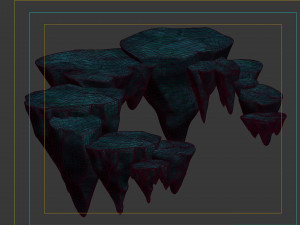 floating mountain road stone terrace pumice stone Modèle 3D
