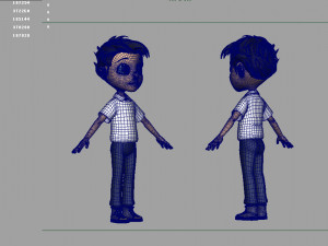 animated characters schoolchildren little boys 3D Model
