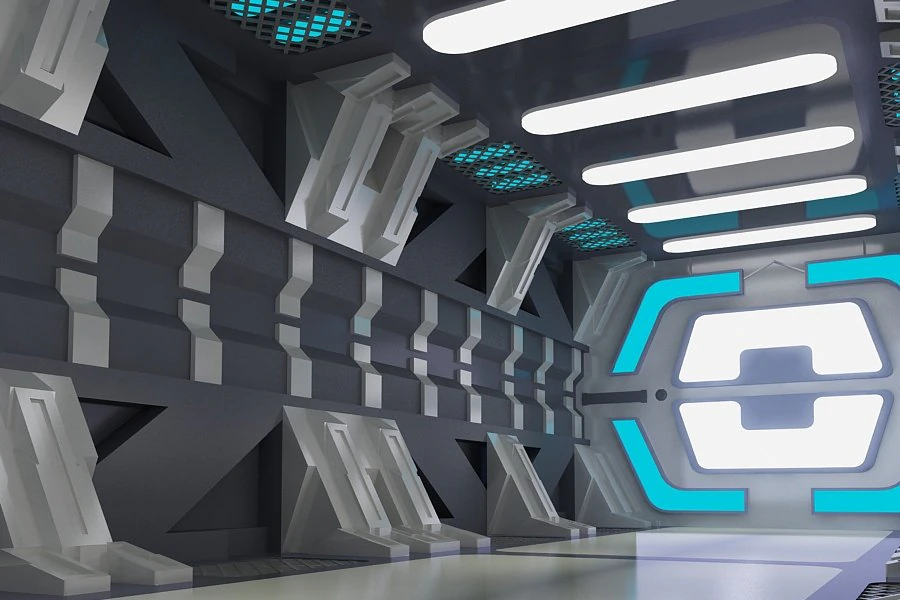 space station corridors spaceship landing sites sci-fi scenes space corridors sci-fi corridors 3D Model .c4d .max .obj .3ds .fbx .stl .blend