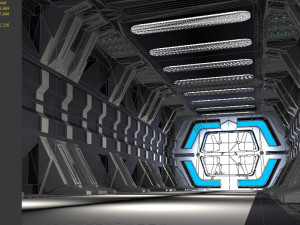 space station corridors spaceship landing sites sci-fi scenes space corridors sci-fi corridors 3D Model