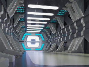 space station corridors spaceship landing sites sci-fi scenes space corridors sci-fi corridors 3D Model