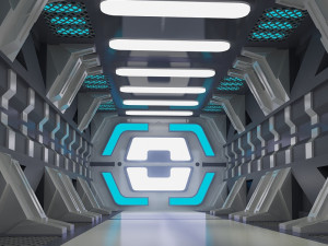 space station corridors spaceship landing sites sci-fi scenes space corridors sci-fi corridors 3D Model