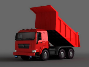 heavy sand dump construction trucks municipal vehicles 3D Модель