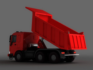 heavy sand dump construction trucks municipal vehicles 3D Модель