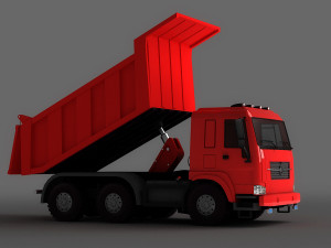 heavy sand dump construction trucks municipal vehicles 3D Модель