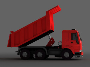heavy sand dump construction trucks municipal vehicles 3D Модель