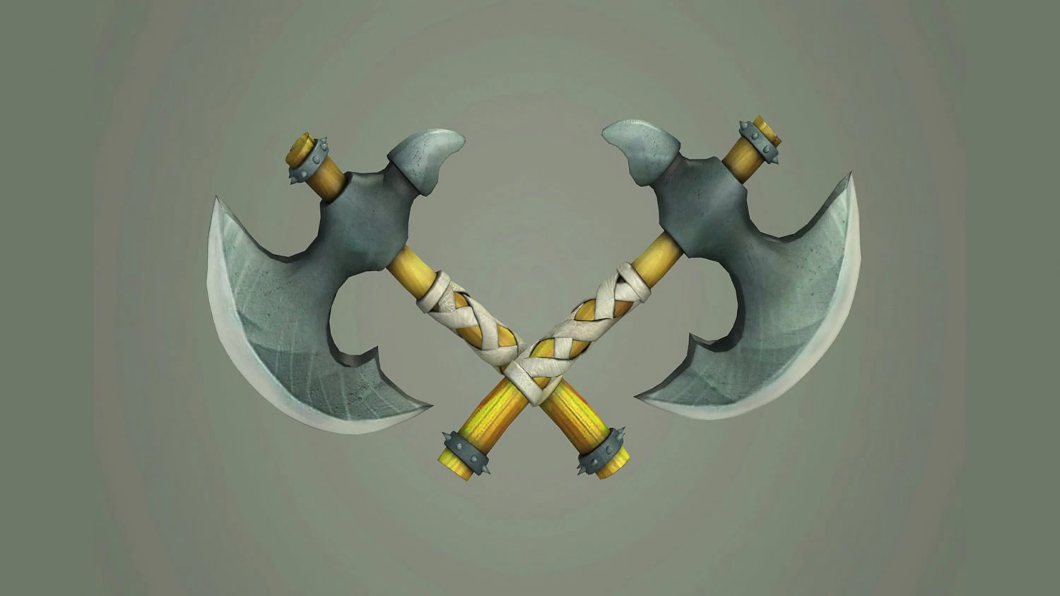 Medieval cartoon curved handle Stylized Axe 3D Model .c4d .max .obj .3ds .fbx .stl .blend 