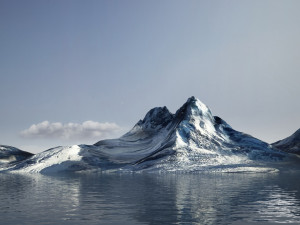 Snow mountains glaciers arctic mountains natural scenes 3D 模型