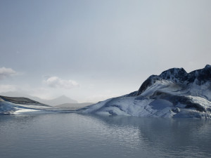 Snow mountains glaciers arctic mountains natural scenes Model 3D