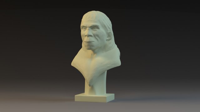 Ape Heads Peking Man cavemen Cavemen 3d printing sculptural models Modello 3D .c4d .max .obj .3ds .fbx .stl .blend 