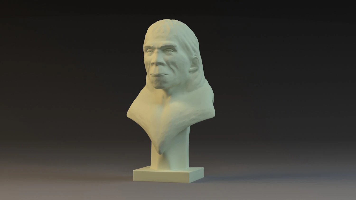 Ape Heads Peking Man cavemen Cavemen 3d printing sculptural models 3D Model .c4d .max .obj .3ds .fbx .stl .blend 