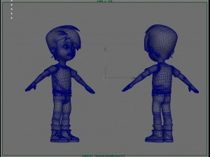 Animated characters students passersby Little Boys cartoon boys Modèle 3D