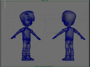 Animated characters students passersby Little Boys cartoon boys 3D Model