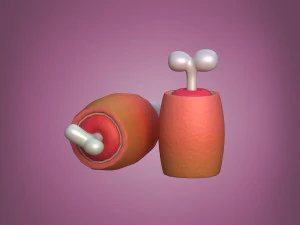Ham in cartoon-stijl Cartoon Ham vlees 3D Model