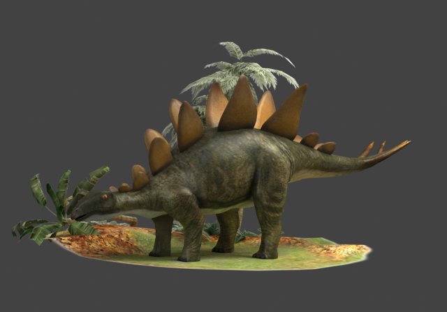 Dinosaurs stegosaurs Kennosaurs herbivores ancient creatures Jurassic period 3D मॉडल .c4d .max .obj .3ds .fbx .stl .blend 