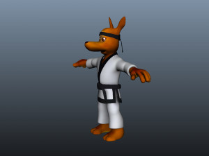 Taekwondo Kangaroo martial artist boxer artist Modelo 3D