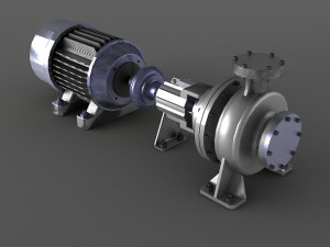 Engine motor Air Pump factory mechanical equipment 3D 모델