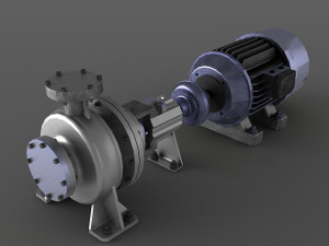 Engine motor Air Pump factory mechanical equipment 3Dモデル