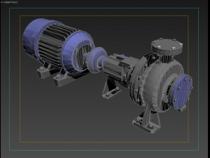 Engine motor Air Pump factory mechanical equipment 3Dモデル