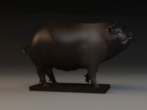 Pig Sculpture Animal Parts 3D printing artwork Art 3D Model