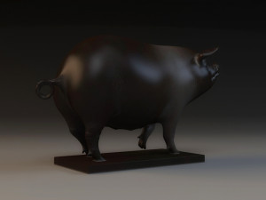 Pig Sculpture Animal Parts 3D printing artwork Art 3D Model