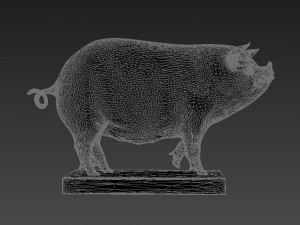 Pig Sculpture Animal Parts 3D printing artwork Art 3D Model