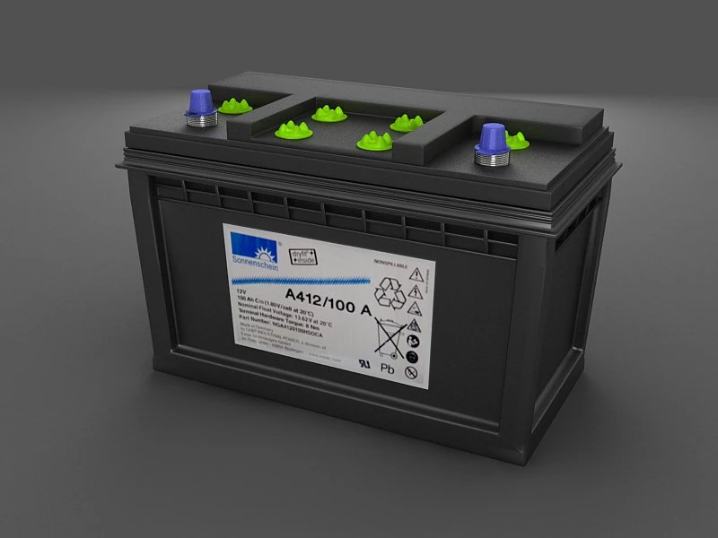 Lead-acid battery storage battery lithium battery 3D Model .c4d .max .obj .3ds .fbx .stl .blend 