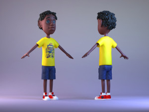 Black boy hip-hop boy Young man newborn kid Young people human character African Man college stud 3D Models