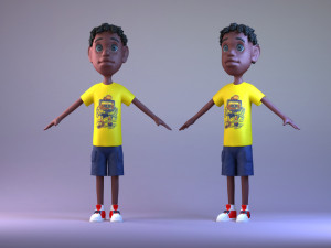 Black boy hip-hop boy Young man newborn kid Young people human character African Man college stud 3D Model