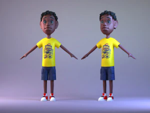 Black boy hip-hop boy Young man newborn kid Young people human character African Man college stud 3D Model