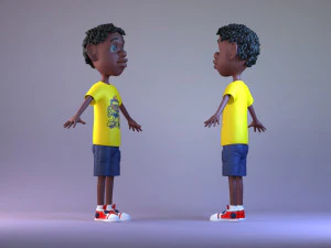 Black boy hip-hop boy Young man newborn kid Young people human character African Man college stud 3D Model