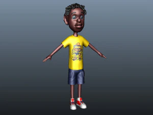 Black boy hip-hop boy Young man newborn kid Young people human character African Man college stud 3D Model