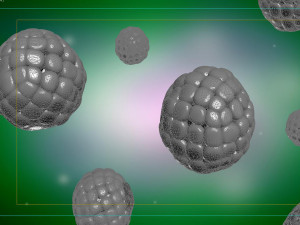 Virus cells Streptococcus molecules infectious medical advertising cells Modello 3D