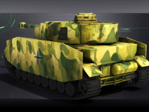 German tank 4 World War II World War II heavily armored Model 3D