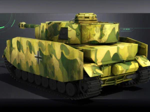 German tank 4 World War II World War II heavily armored 3D Model