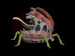 बर्गर हेलोवीन रक्त बर्गर राक्षस डरावना बर्गर 3D मॉडल