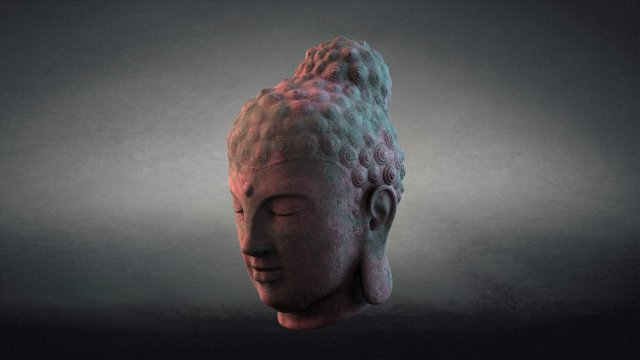 Buddha Statue Head model 3D मॉडल .c4d .max .obj .3ds .fbx .stl .blend 