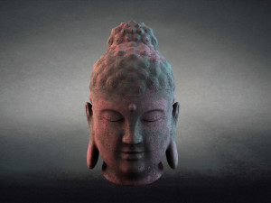 Buddha Statue Head model 3D मॉडल